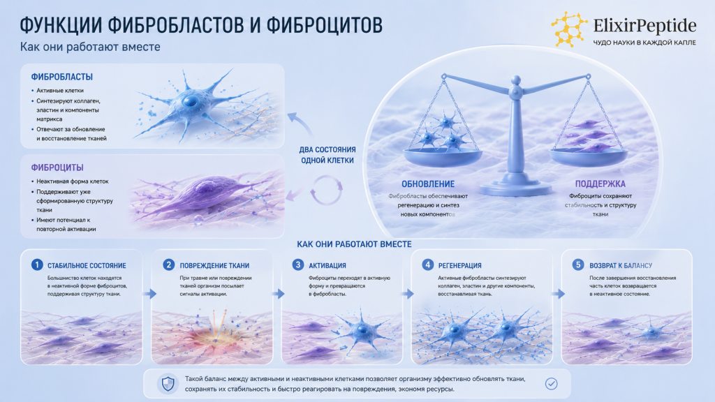Как работают фибробласты и фиброциты - процесс регенерации соединительной ткани