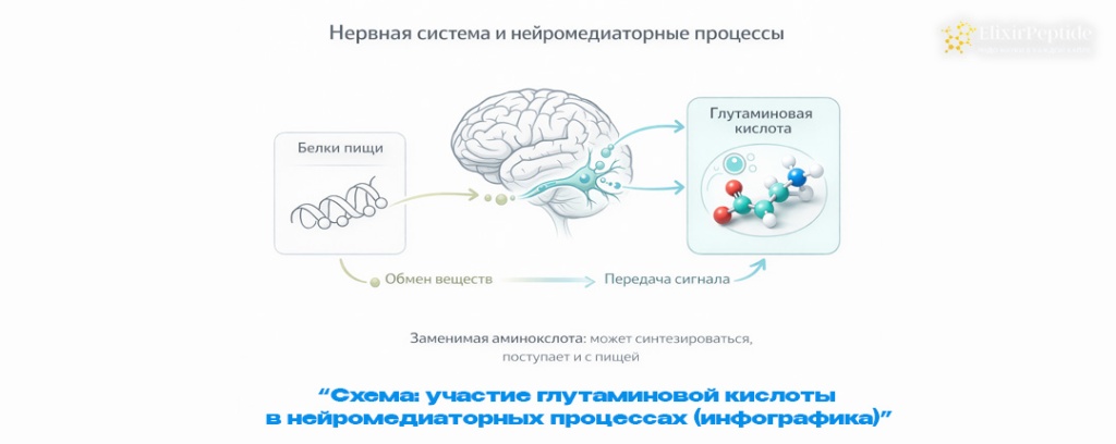Схема- участие глутаминовой кислоты в нейромедиаторных процессах (инфографика).jpg