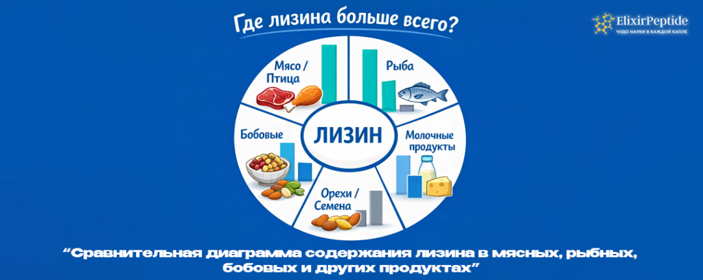 Сравнительная диаграмма содержания лизина в мясных рыбных бобовых и других продуктах.png Сравнительная диаграмма содержания лизина в мясных рыбных бобовых и других продуктах.png